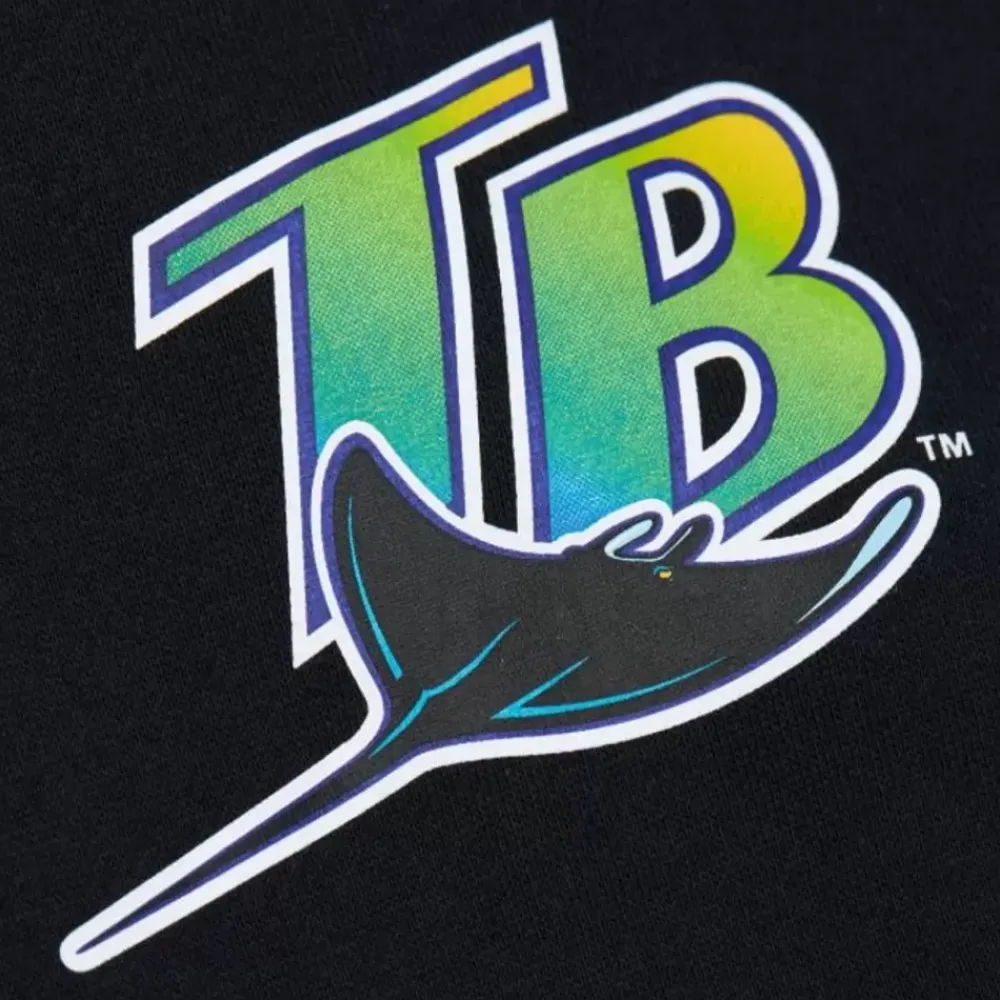 Apparel Mitchell & Ness Hoodies & Sweatshirts-Game Time Fleece Hoodie Vintage Logo Tampa Bay Rays