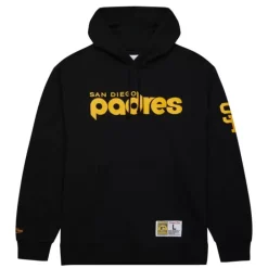 Apparel Mitchell & Ness Hoodies & Sweatshirts-Game Time Fleece Hoodie Vintage Logo San Diego Padres