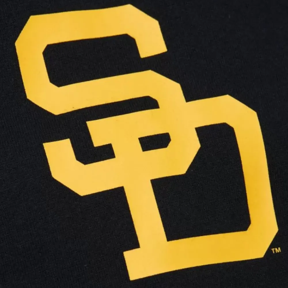 Apparel Mitchell & Ness Hoodies & Sweatshirts-Game Time Fleece Hoodie Vintage Logo San Diego Padres
