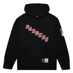 Apparel Mitchell & Ness Hoodies & Sweatshirts-Game Time Fleece Hoodie Vintage Logo New York Rangers