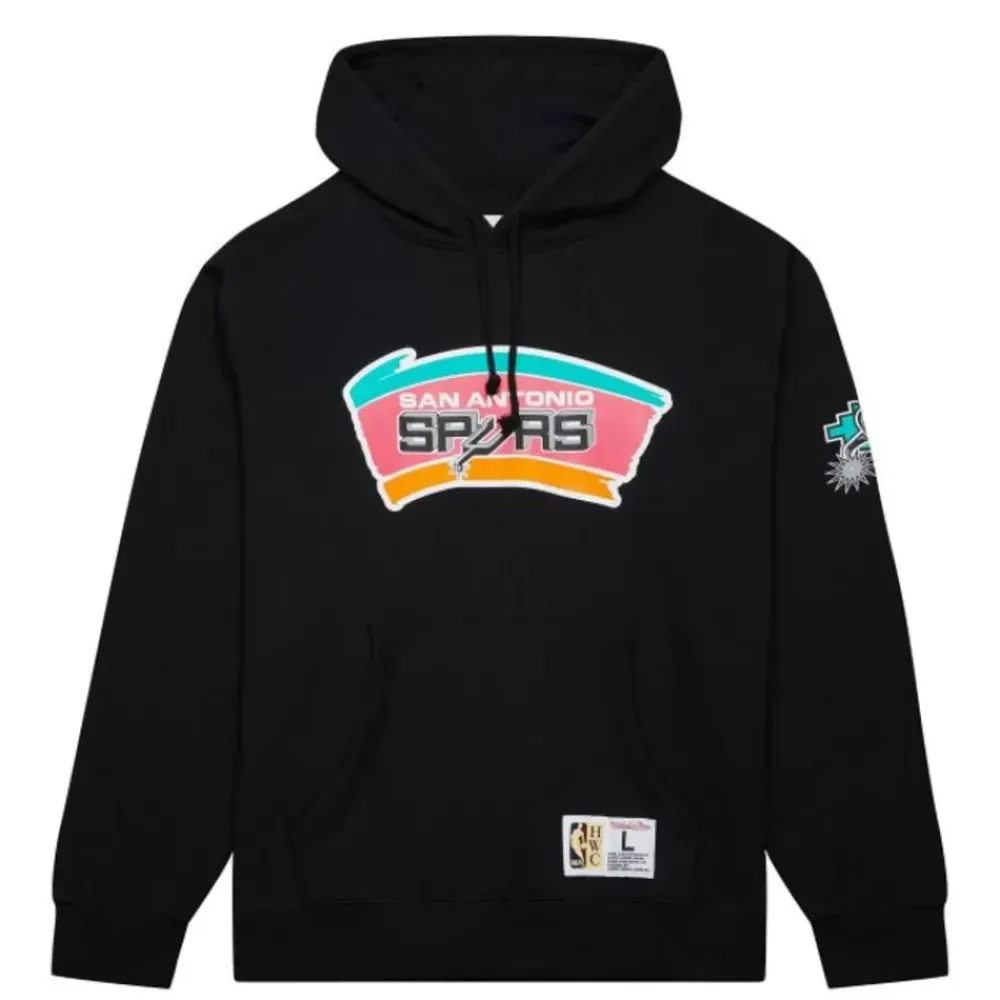 Apparel Mitchell & Ness Hoodies & Sweatshirts-Game Time Fleece Hoodie Vintage Logo San Antonio Spurs