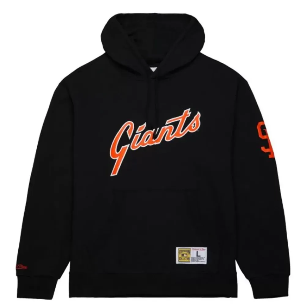 Apparel Mitchell & Ness Hoodies & Sweatshirts-Game Time Fleece Hoodie Vintage Logo San Francisco Giants