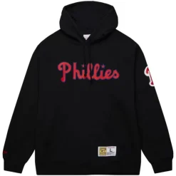 Apparel Mitchell & Ness Hoodies & Sweatshirts-Game Time Fleece Hoodie Vintage Logo Philadelphia Phillies
