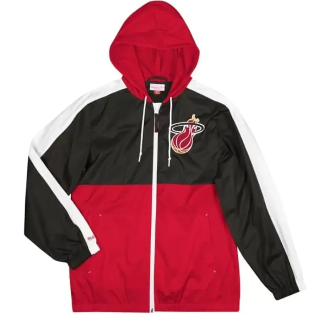 Apparel Mitchell & Ness Jackets & Outerwear-Gameday Lightweight Windbreaker Miami Heat