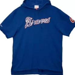 Apparel Mitchell & Ness T-Shirts & Tops-Gameday Ss Ft Hoodie Atlanta Braves