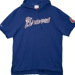 Apparel Mitchell & Ness T-Shirts & Tops-Gameday Ss Ft Hoodie Atlanta Braves