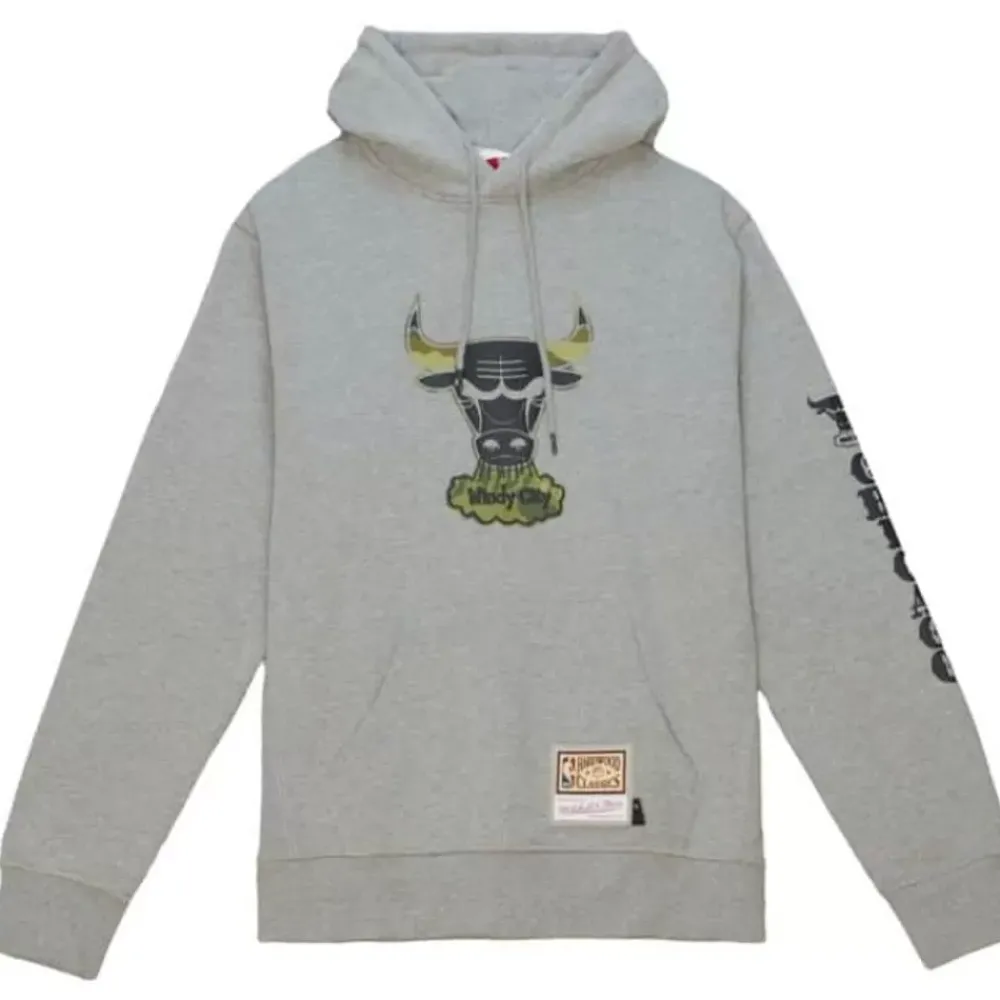Apparel Mitchell & Ness Hoodies & Sweatshirts-Ghost Green Camo Hoody Chicago Bulls