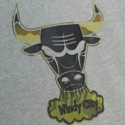 Apparel Mitchell & Ness Hoodies & Sweatshirts-Ghost Green Camo Hoody Chicago Bulls