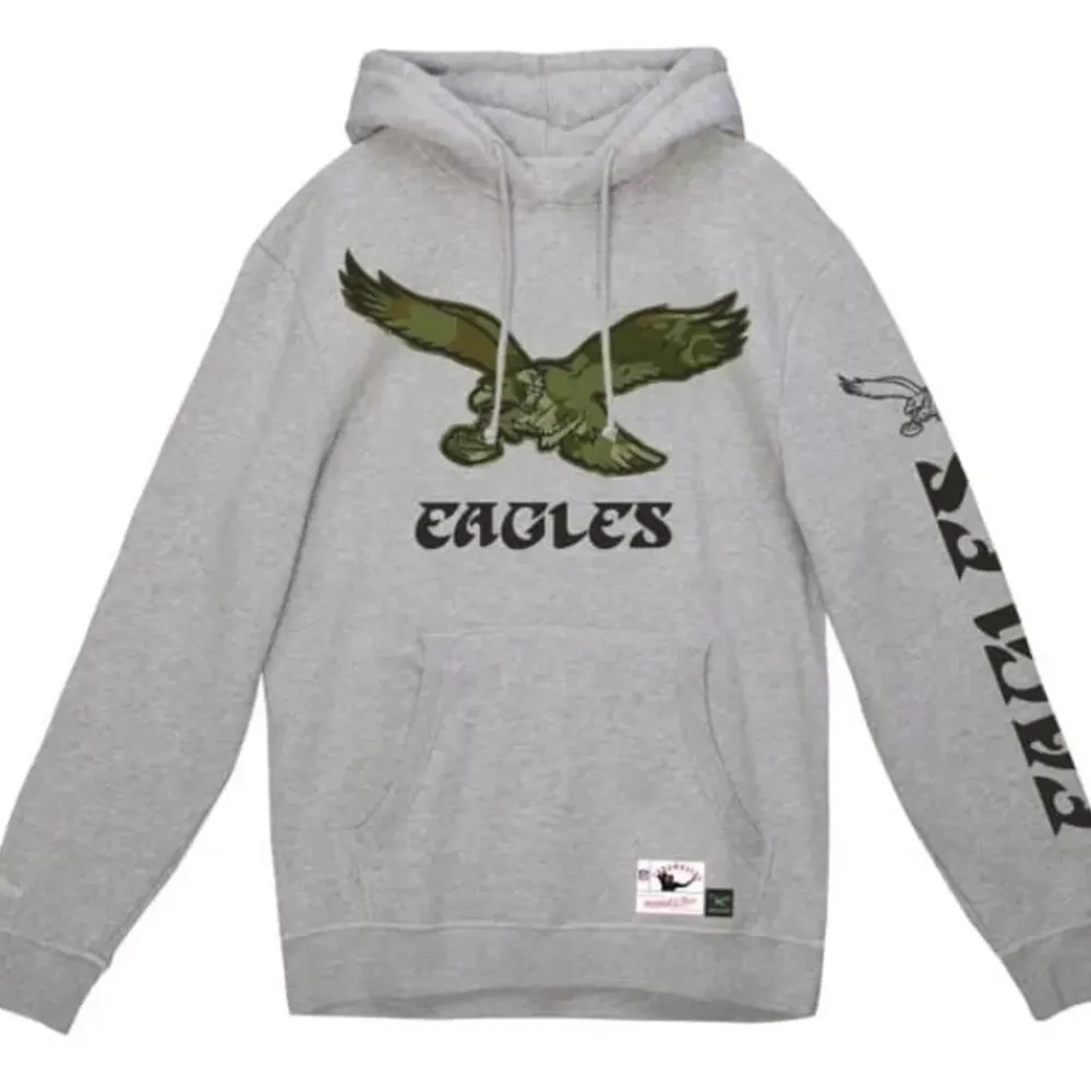 Apparel Mitchell & Ness Hoodies & Sweatshirts-Ghost Green Camo Hoody Philadelphia Eagles