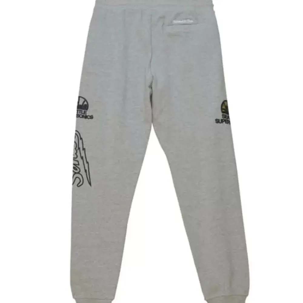 Apparel Mitchell & Ness Pants-Ghost Green Camo Sweatpants Seattle Supersonics