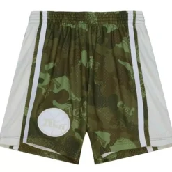 Apparel Mitchell & Ness Shorts-Ghost Green Camo Swingman Philadelphia 76Ers 1996-97 Shorts