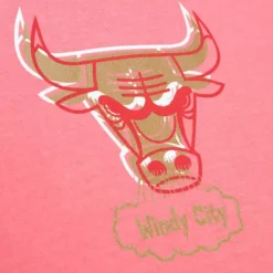 Apparel Mitchell & Ness T-Shirts & Tops-Golden Hour Glaze Ss Tee Chicago Bulls