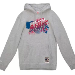 Apparel Mitchell & Ness Hoodies & Sweatshirts-Graff Hoodie Atlanta Braves