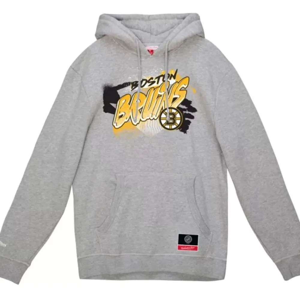 Apparel Mitchell & Ness Hoodies & Sweatshirts-Graff Hoodie Boston Bruins