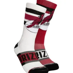 Apparel Mitchell & Ness Accessories-Hail Mary Crew Socks Arizona Cardinals