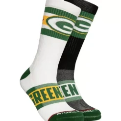 Apparel Mitchell & Ness Accessories-Hail Mary Crew Socks Green Bay Packers