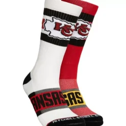 Apparel Mitchell & Ness Accessories-Hail Mary Crew Socks Kansas City Chiefs