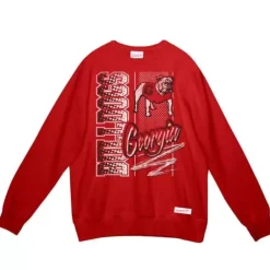 Apparel Mitchell & Ness Hoodies & Sweatshirts-Halftime Script Crew University Of Georgia