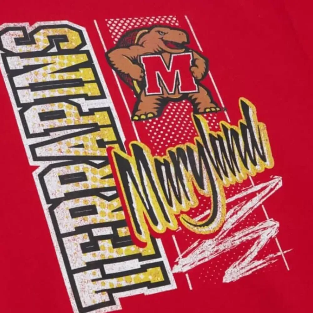 Apparel Mitchell & Ness Hoodies & Sweatshirts-Halftime Script Crew University Of Maryland