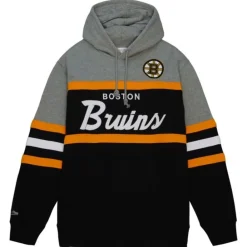 Apparel Mitchell & Ness Hoodies & Sweatshirts-Head Coach Hoodie Boston Bruins