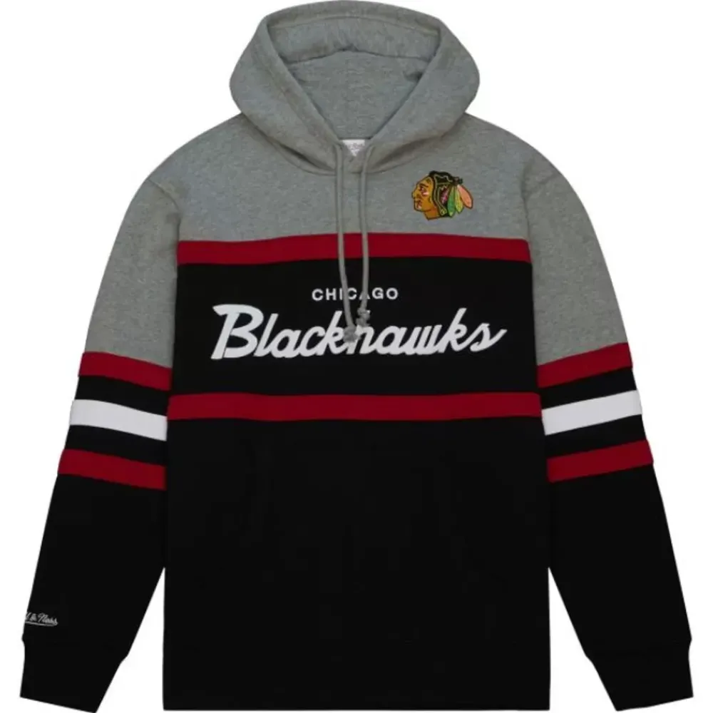 Apparel Mitchell & Ness Hoodies & Sweatshirts-Head Coach Hoodie Chicago Blackhawks