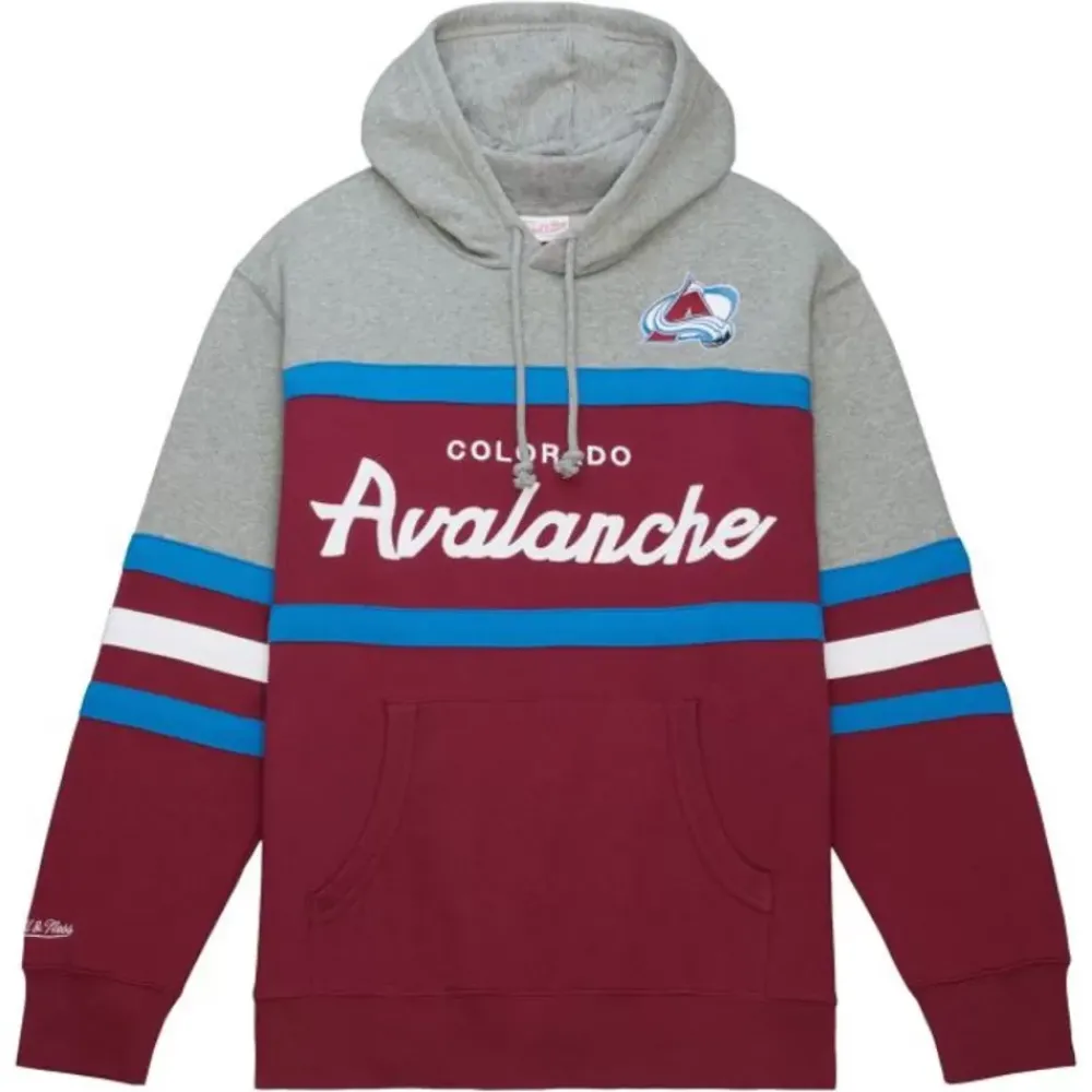 Apparel Mitchell & Ness Hoodies & Sweatshirts-Head Coach Hoodie Colorado Avalanche