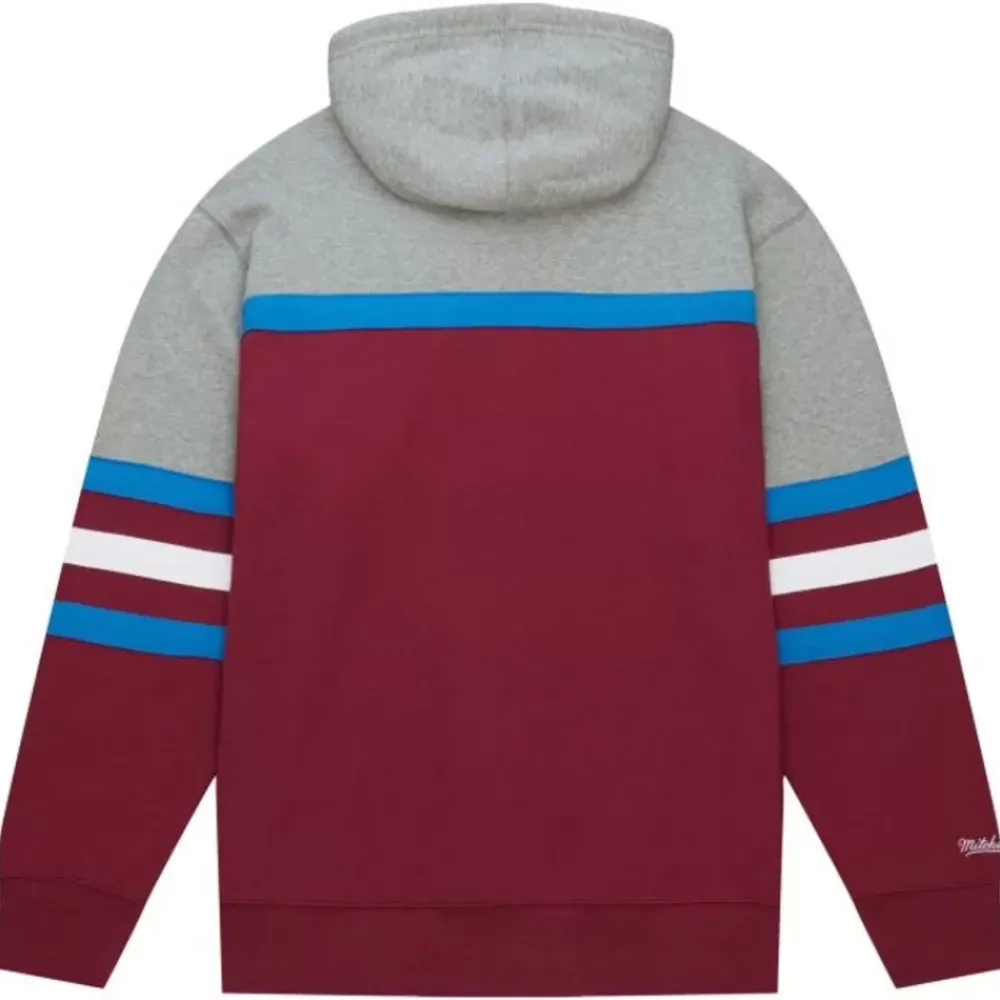 Apparel Mitchell & Ness Hoodies & Sweatshirts-Head Coach Hoodie Colorado Avalanche