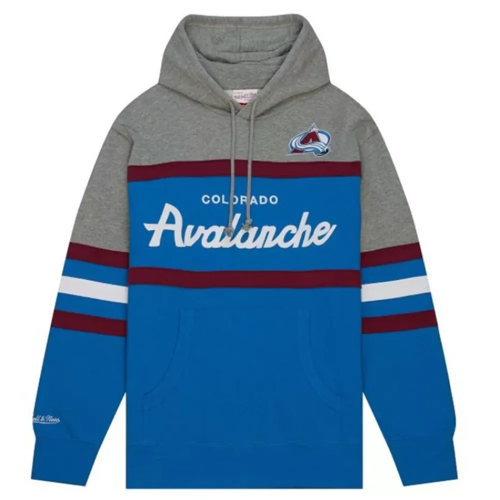 Apparel Mitchell & Ness Hoodies & Sweatshirts-Head Coach Hoodie Colorado Avalanche