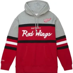 Apparel Mitchell & Ness Hoodies & Sweatshirts-Head Coach Hoodie Detroit Red Wings