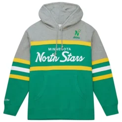 Apparel Mitchell & Ness Hoodies & Sweatshirts-Head Coach Hoodie Minnesota North Stars