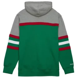 Apparel Mitchell & Ness Hoodies & Sweatshirts-Head Coach Hoodie Minnesota Wild