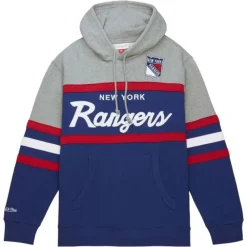 Apparel Mitchell & Ness Hoodies & Sweatshirts-Head Coach Hoodie New York Rangers