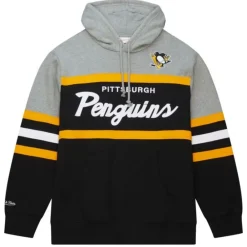 Apparel Mitchell & Ness Hoodies & Sweatshirts-Head Coach Hoodie Pittsburgh Penguins
