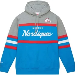 Apparel Mitchell & Ness Hoodies & Sweatshirts-Head Coach Hoodie Quebec Nordiques