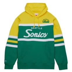Apparel Mitchell & Ness Hoodies & Sweatshirts-Head Coach Hoodie Seattle Supersonics