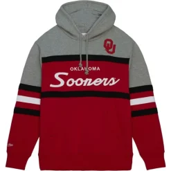 Apparel Mitchell & Ness Hoodies & Sweatshirts-Head Coach Hoodie University Of Oklahoma