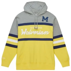 Apparel Mitchell & Ness Hoodies & Sweatshirts-Head Coach Hoodie University Of Michigan