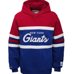 Apparel Mitchell & Ness Big Kids-Head Coach Hoody New York Giants