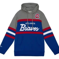 Apparel Mitchell & Ness Hoodies & Sweatshirts-Headcoach Hoody Atlanta Braves