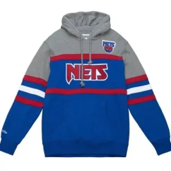 Apparel Mitchell & Ness Hoodies & Sweatshirts-Headcoach Hoody New Jersey Nets