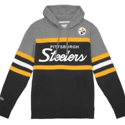Apparel Mitchell & Ness Hoodies & Sweatshirts-Headcoach Hoody Pittsburgh Steelers
