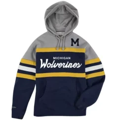 Apparel Mitchell & Ness Hoodies & Sweatshirts-Headcoach Hoody University Of Michigan