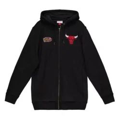 Apparel Mitchell & Ness Hoodies & Sweatshirts-Heavyweight Fleece Full Zip Hoodie Chicago Bulls