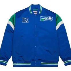 Apparel Mitchell & Ness Jackets & Outerwear-Heavyweight Satin Jacket Seattle Seahawks