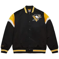Apparel Mitchell & Ness Jackets & Outerwear-Heavyweight Satin Jacket Pittsburgh Penguins