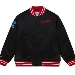 Apparel Mitchell & Ness Jackets & Outerwear-Heavyweight Satin Jacket Atlanta Falcons