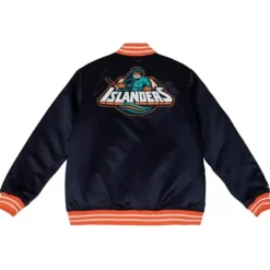 Apparel Mitchell & Ness Jackets & Outerwear-Heavyweight Satin Jacket New York Islanders