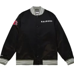 Apparel Mitchell & Ness Jackets & Outerwear-Heavyweight Satin Jacket Oakland Raiders