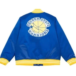 Apparel Mitchell & Ness Jackets & Outerwear-Heavyweight Satin Jacket Golden State Warriors