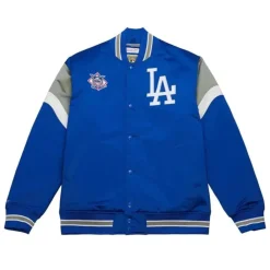 Apparel Mitchell & Ness Jackets & Outerwear-Heavyweight Satin Jacket Los Angeles Dodgers